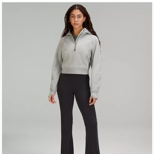 Lululemon Brushed Softstreme Ribbed Zip Flare Pant High Rise Athleisure Size 6